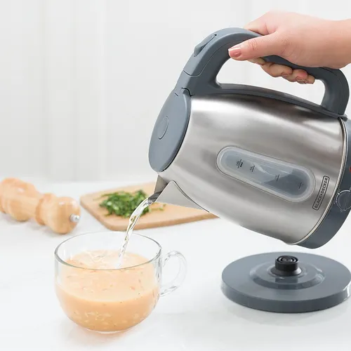 Jarra el ctrica Black Decker K2200G Gourmand Gris plateada negra
