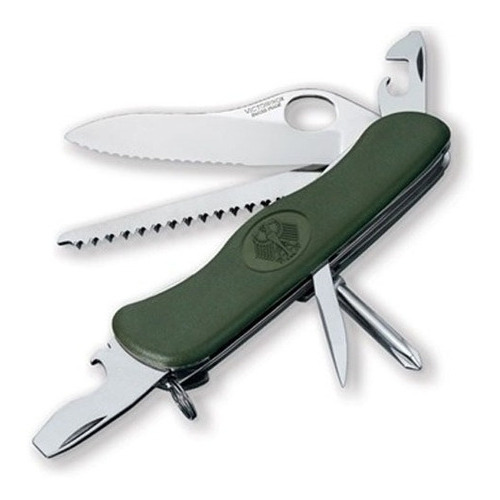 Cortaplumas Victorinox Navaja Suiza Germany Army 10 Usos Color Verde oscuro