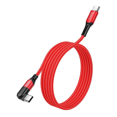 Cable 100w Con Puerto 180° Ajustable Tipo-c A Tipo C Color Rojo