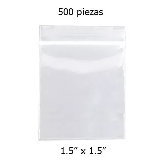 Paquete 500 Bolsas De Plástico Con Cierre 1.5 X 1.5 Bolsitas