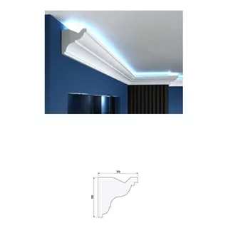 14 Metros Molduras Decorativas De Unicel Luz Led Interior 4