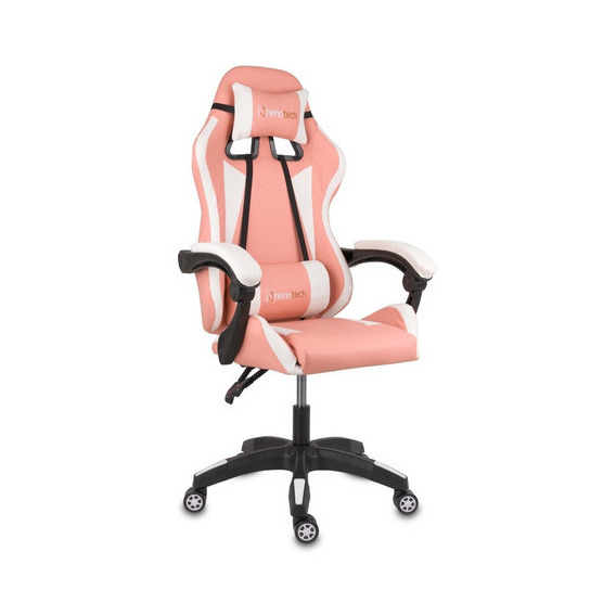 Silla Gamer Ergonomica Nenotech Max Nt-029 Reclinable Color Rosa Material del tapizado Cuero sintético