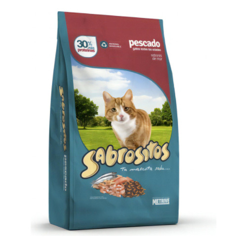 Sabrositos Gato Adulto Pescado X10 kg+ 1