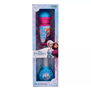 Microfono Frozen Con Luces Y Sonidos Conexion Mp3 Ditoys