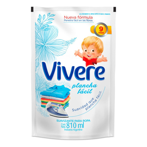 Suavizante Vivere Plancha Fácil repuesto 810 ml