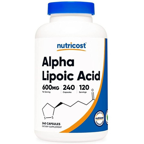Nutricost - Acido Alfa Lipoico - 600 Mg - 240 Cápsulas Sabor Neutro