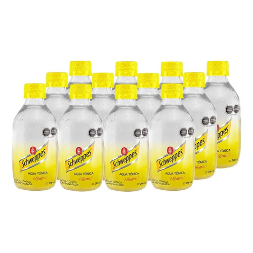 Agua Quina Schweppes 12 Pzas De 296 Ml C/u