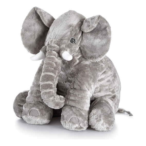 Peluche Elefante Almohada Gigante Suave Gris Niños Bebés