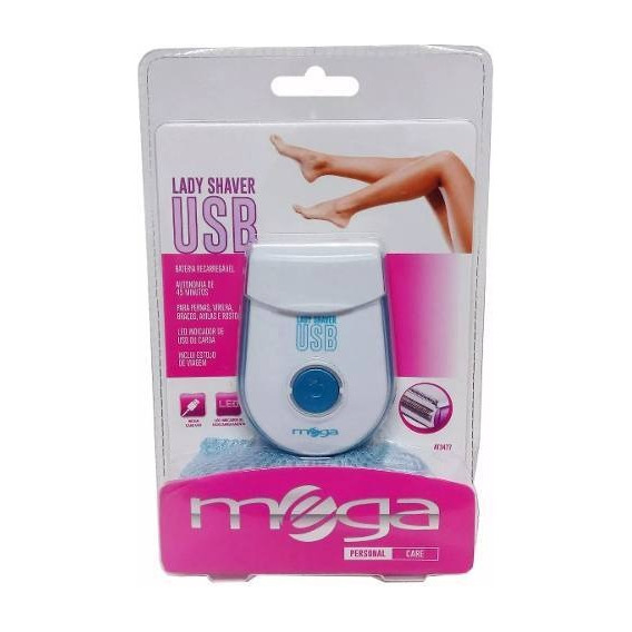 Rasuradora  eléctrica Mega Lady Shaver USB AT3477 color azul