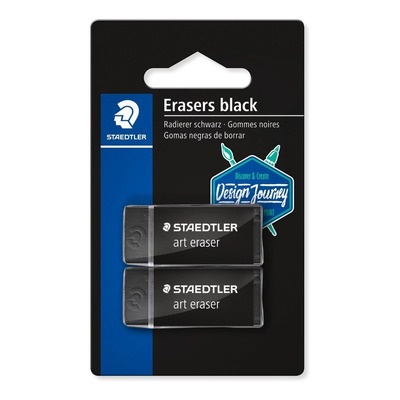 Set Gomas De Borrar Negras Staedtler Blister X2 Unidades 