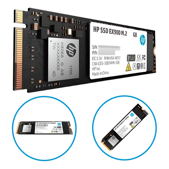  Ssd Hp Pci 3.0 Gen 3  500gb Ex900 M.2 ( Original ) 