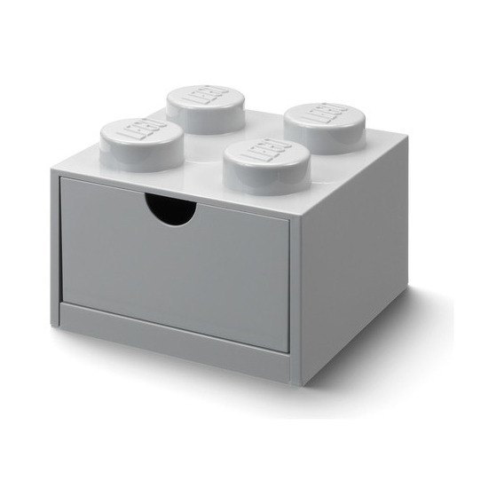 Lego Contenedor Cajon Desk 4 Bloque Apilable De Escritorio Color Gris