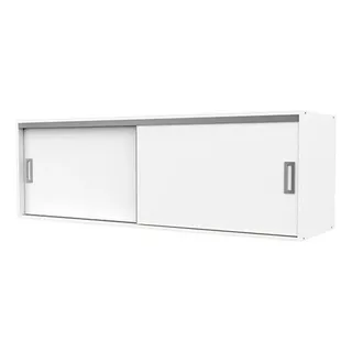 Baulera Alzada Placard 200x54x53 Cm Alto Puertas Corredizas Color Blanco