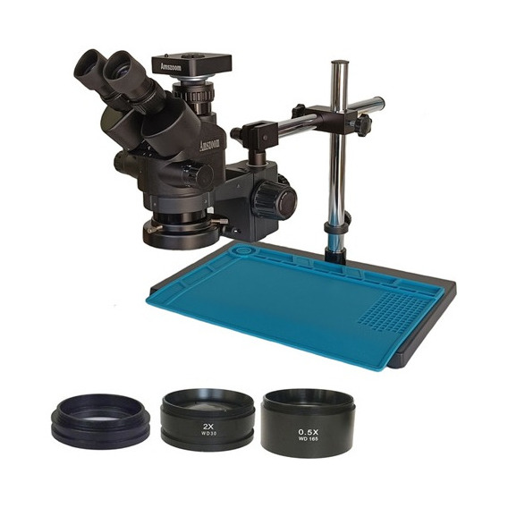Microscopio Trinocular Industrial 3,5x - 90x Cámara 38mp