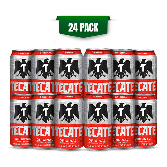 Cerveza Tecate Original 24 Latas De 355ml