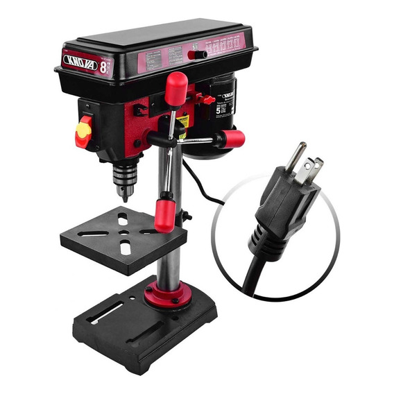 Taladro De Banco Guía Láser 1/3hp Knova Dp-2000n 8pul 5vel Color Negro/rojo