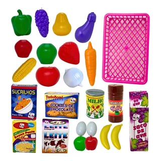 Kit 25 Frutinhas/mercado Brinquedo Menina Comidinha Infantil