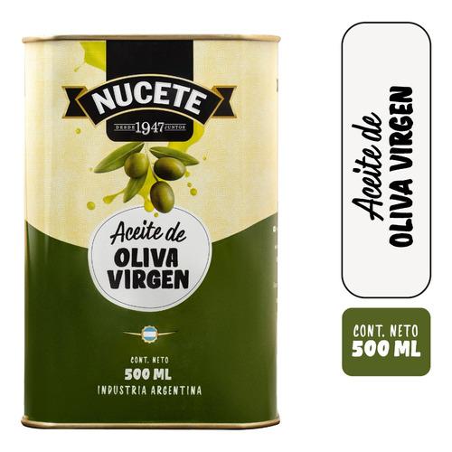 Aceite de oliva virgen Nucete Puro lata 500ml + pico
