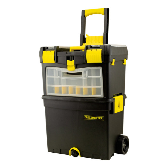 Carro Caja De Herramientas Con Ruedas Crossmaster 9931052 Color Negro/Amarillo