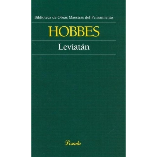 Leviatan   - Hobbes, Thomas, De Hobbes, Thomas. Editorial Losada En Español