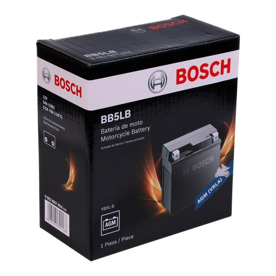 Bateria Moto Bosch Bb5lb Yb5l-b Honda New Wave 110