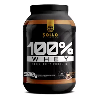 Whey Protein 100% 900g Sollo Nutrition - Sabor Camafeu