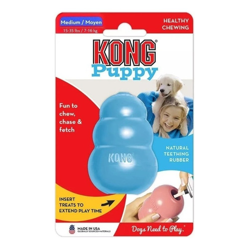 Juguete Kong Puppy Medium Color Azul