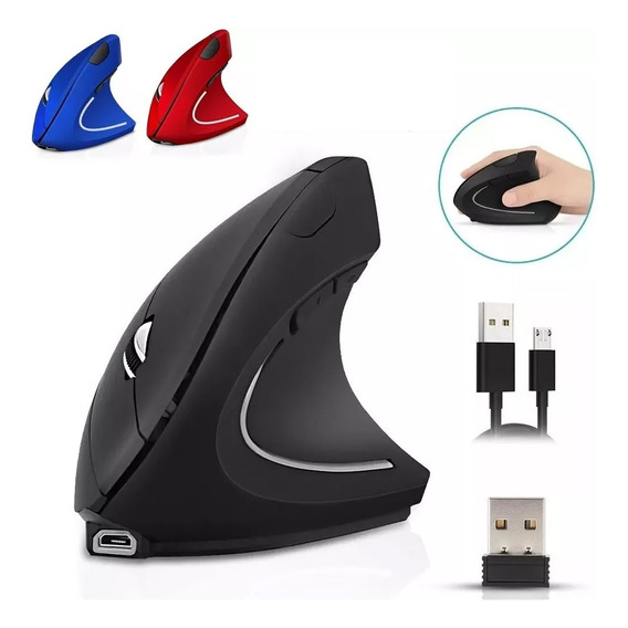 Mouse Vertical Inalámbrico Ergonómico Carga Usb