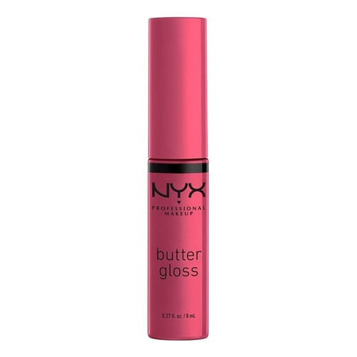 Labial Líquido Nyx Butter Gloss Cobertura Ligera A Media 8ml Color Strawberry cheesecake