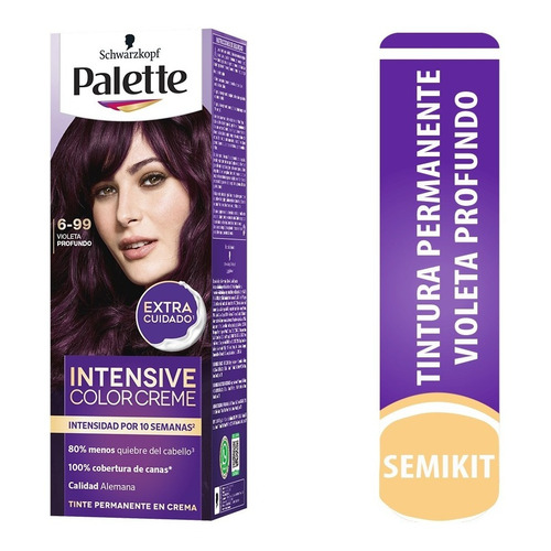  Tinte Cabello Palette Color Creme Perma - Ml Tono 6-99 Violeta profundo