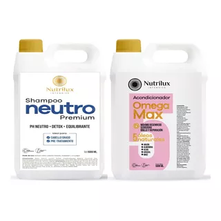 Shampoo Neutro 5 L + Crema Enjuague 5 L Nutrilux Nutritive 