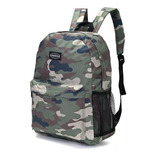 Mochila Espalda Camuflada 17 Pulgadas Good Pak Color Verde Musgo Diseño De La Tela Camuflado