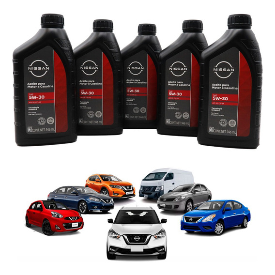 Aceite Sintetico Nissan 5w30 5pzs