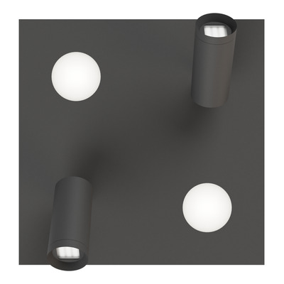 Plafon 4 Luces Nacho+eye Negro Diseño Alta Calidad 20374 Rd
