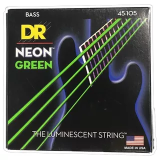 Dr Neon 4 Cuerdas Bajo 45-105 Fosforescentes Bass Strings