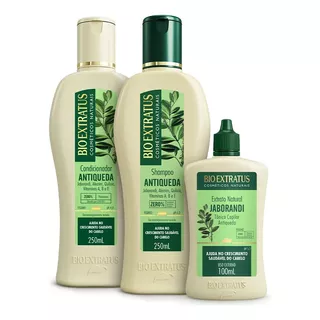 Kit Antiqueda Jaborandi 250ml Shampoo Condicionador E Tônico