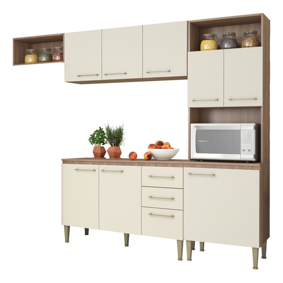 Cocina Alacena 6 Puertas Bajo Mesada 2 Cajones Manchester Ad Color Manchester Champagne