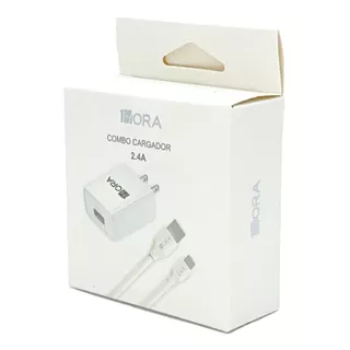 10 Cargador 1hora Usb Tipo C 2.4a Carga Rapida Cable Rudo