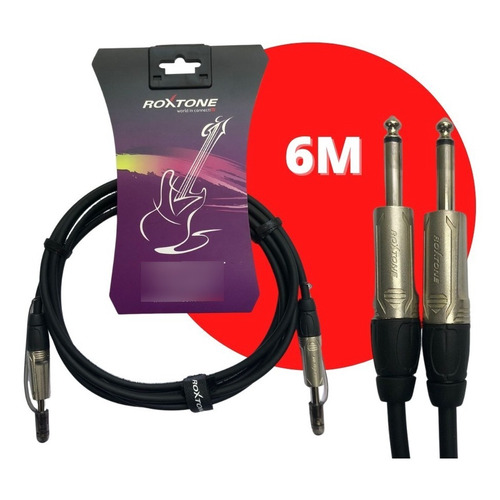 Cable Para Guitarra Electrica Bajo Plug Reforzado 6 Metros DGJJ100L6