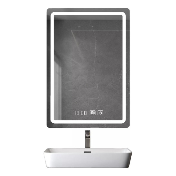 Espejo Led Baño Touch 3 Modo Con Función Antivaho 50 X 70 Cm