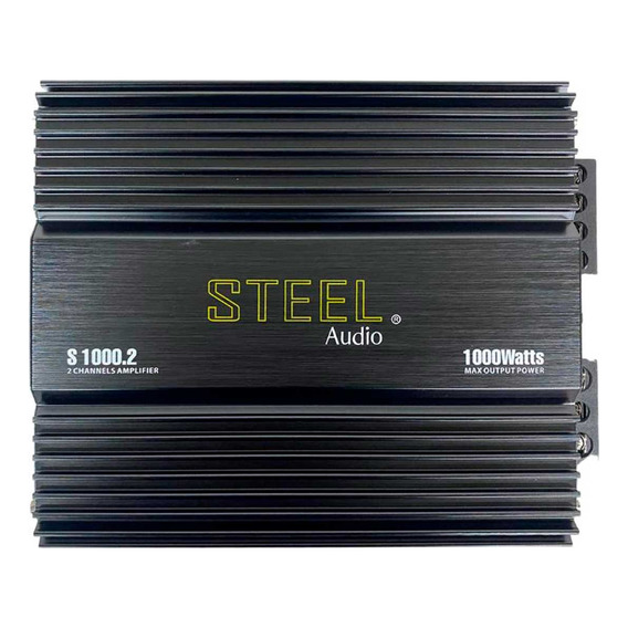 Amplificador Steel Audio S1000.2 1 Canal 1000w Max Power Color Negro