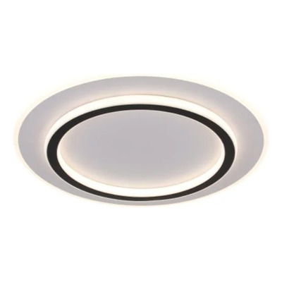 Plafon Led Banji Negro Redondo 49cm Diseño Moderno Cie