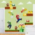 Schwartscount - Calcomanías De Pared De Super Mario Brothers, Calcomanías De Pared De Vinilo Super Mario, Construye Una Escena, Decoración De Pared Mural Para Habitación De Niños, Adhesivo Removible