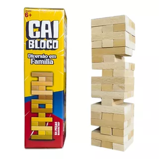 Brinquedo Infantil Cai Bloco Montar Caiu Torre Tabulero Mesa