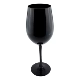 Copa De Cristal Para Vino Negro Mate Elegante 