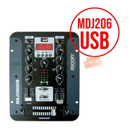 Mixer Dj Mezclador Moon Mdj206 Usb 2 Canales Consola Sonido