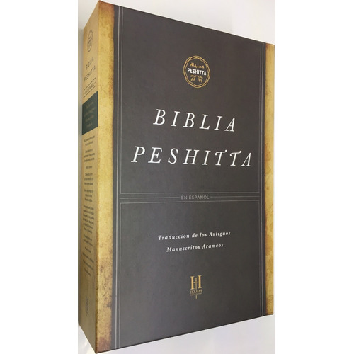Biblia Peshitta, Caoba Duotono Símil Piel Con Índice