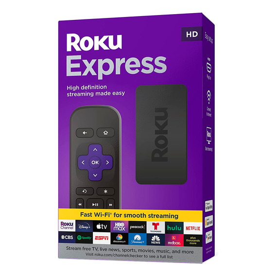 Roku Express ( Nuevo 2024 / Tienda Oficial) Wifi Doble Banda Color Negro Tipo de control remoto Estándar