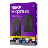Roku Express 3960mx 2024 Hd Dispositivo De Streaming Color Negro Tipo De Control Remoto Estándar