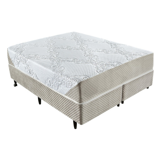 Sommier Colchón King Size Premium Dormitorio 2mt Color Gris